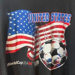📦 SHIPS FREE! Vtg Single Stitch USA 94 World Cup T-shirt